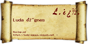 Luda Ágnes névjegykártya